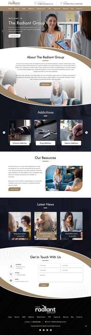 Design Wix par pb pour Rebecca Higgins - The Radiant Group | Design : #30864202