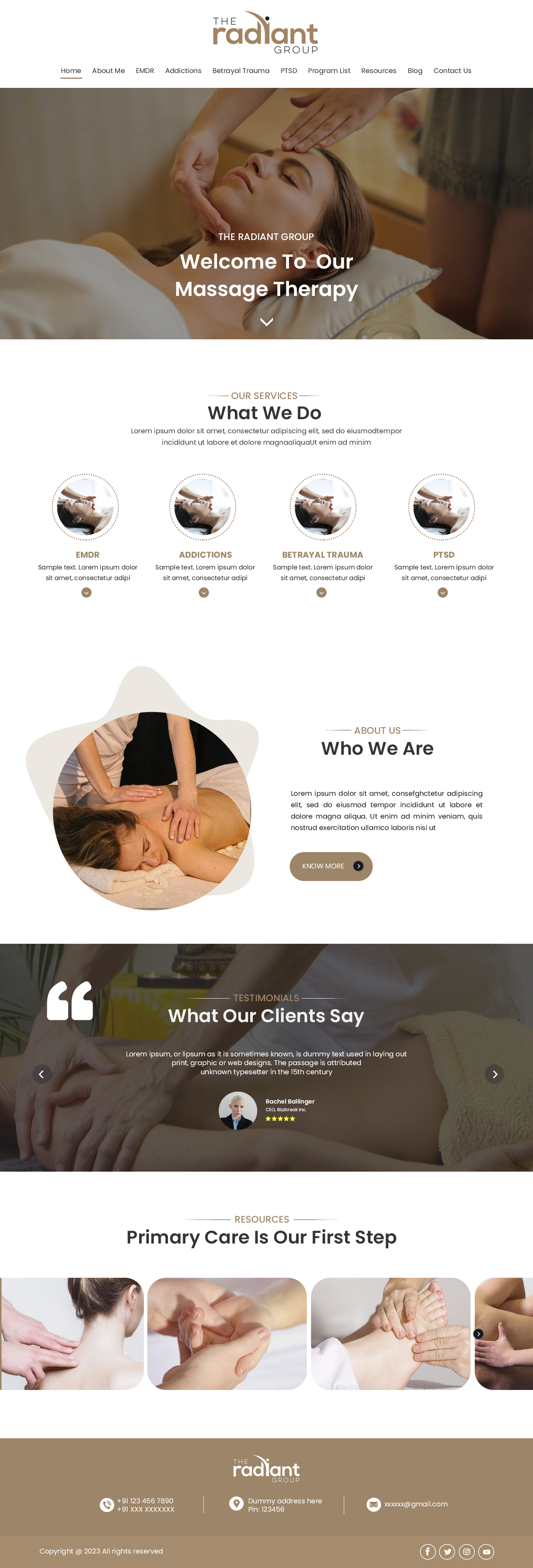 Wix Design by Creations Box 2015 for Rebecca Higgins - The Radiant Group | Design #30855783