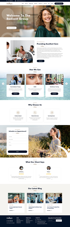 Design Wix par creative.bugs pour Rebecca Higgins - The Radiant Group | Design : #30862498