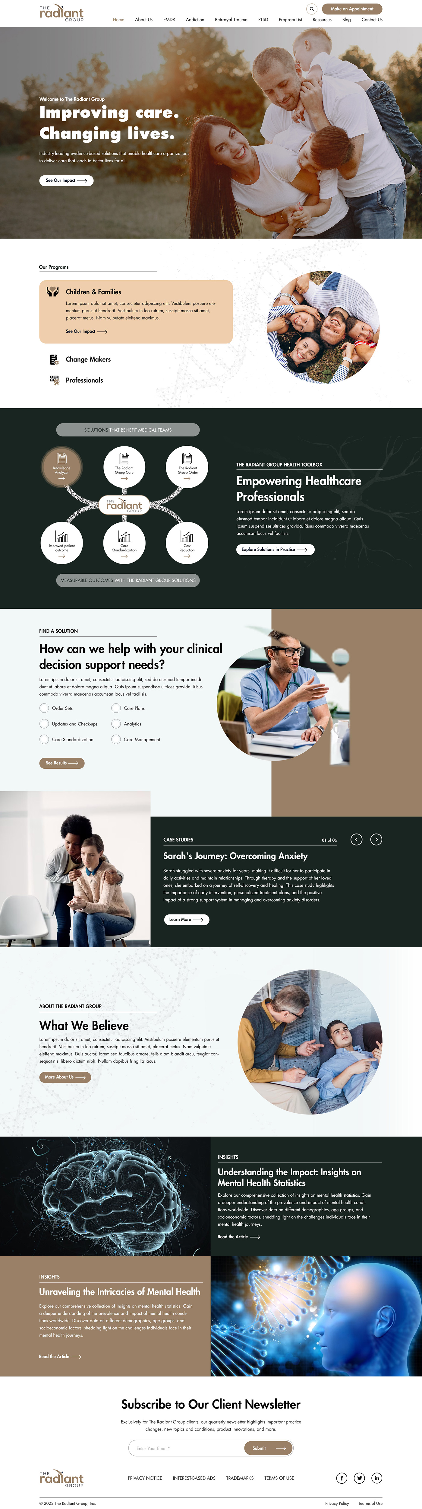 Design Wix par creative.bugs pour Rebecca Higgins - The Radiant Group | Design #30872387