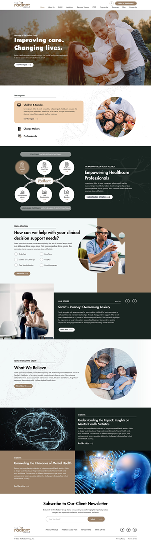 Design Wix par creative.bugs pour Rebecca Higgins - The Radiant Group | Design : #30872387
