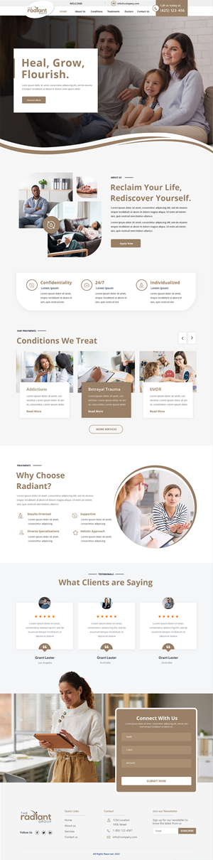 Design Wix par Andrew Asiimwe pour Rebecca Higgins - The Radiant Group | Design : #30874858