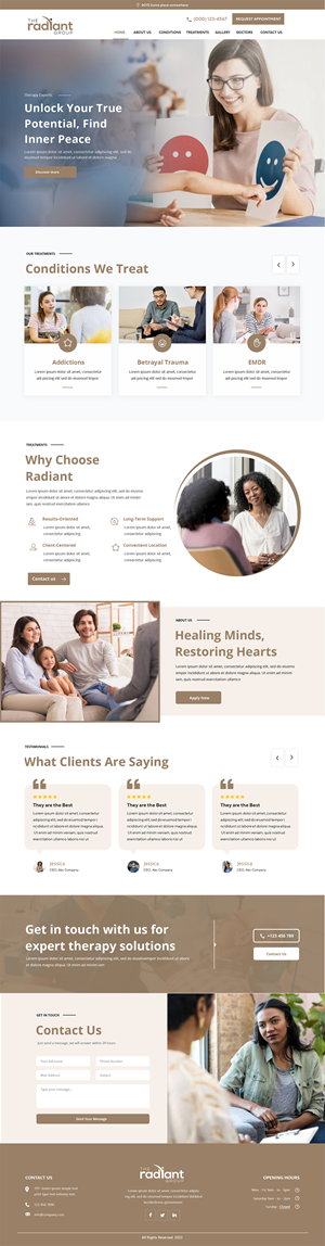 Design Wix par Andrew Asiimwe pour Rebecca Higgins - The Radiant Group | Design : #30874954