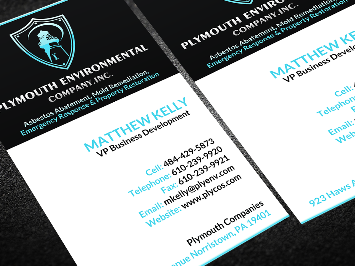 Business Card Design by Sarah Haroon for Plymouth Co. | Design #3098464