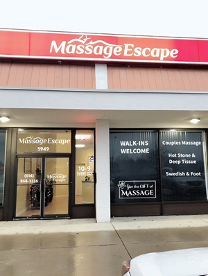 Window graphics for Massage Escape