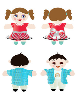 Detalize Characters for Plush Girl and Boy toys. Faces and Clothes only! | Character Design by svetlanadragicevic