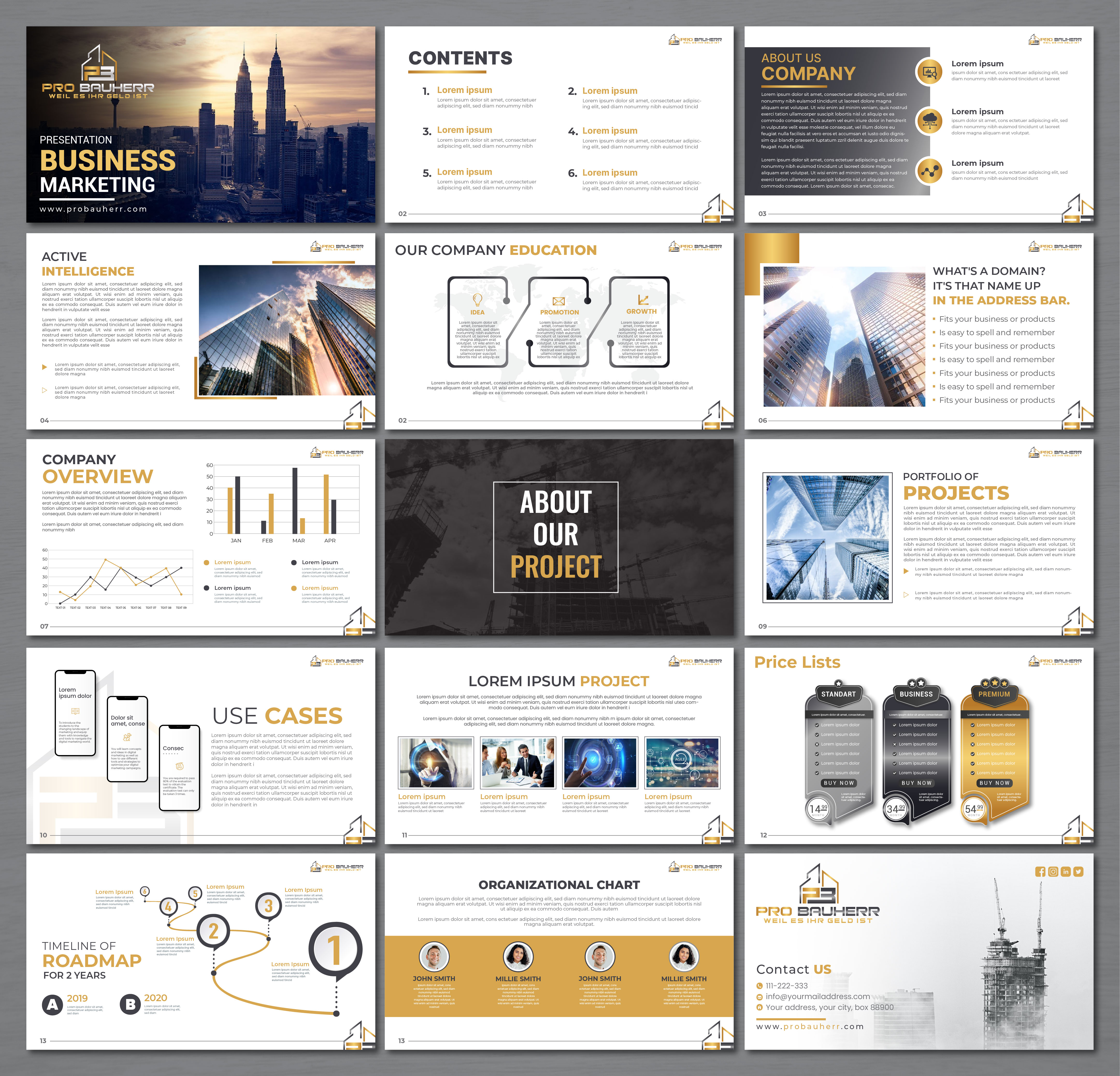 PowerPoint Design by artbitin for Pro Bauherr GmbH | Design #30867014