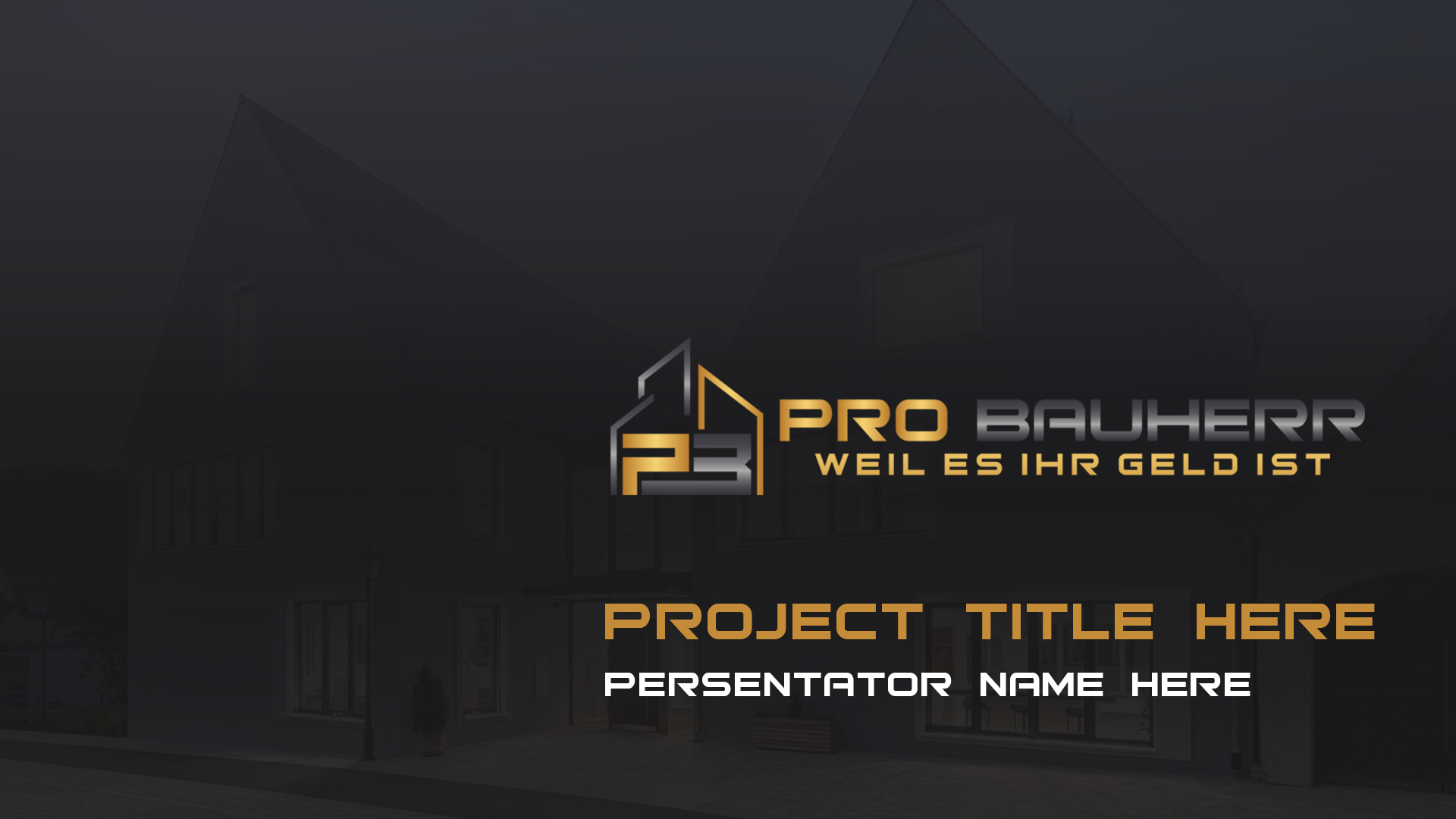 PowerPoint-Design von Best Design Hub für Pro Bauherr GmbH | Design #30877869