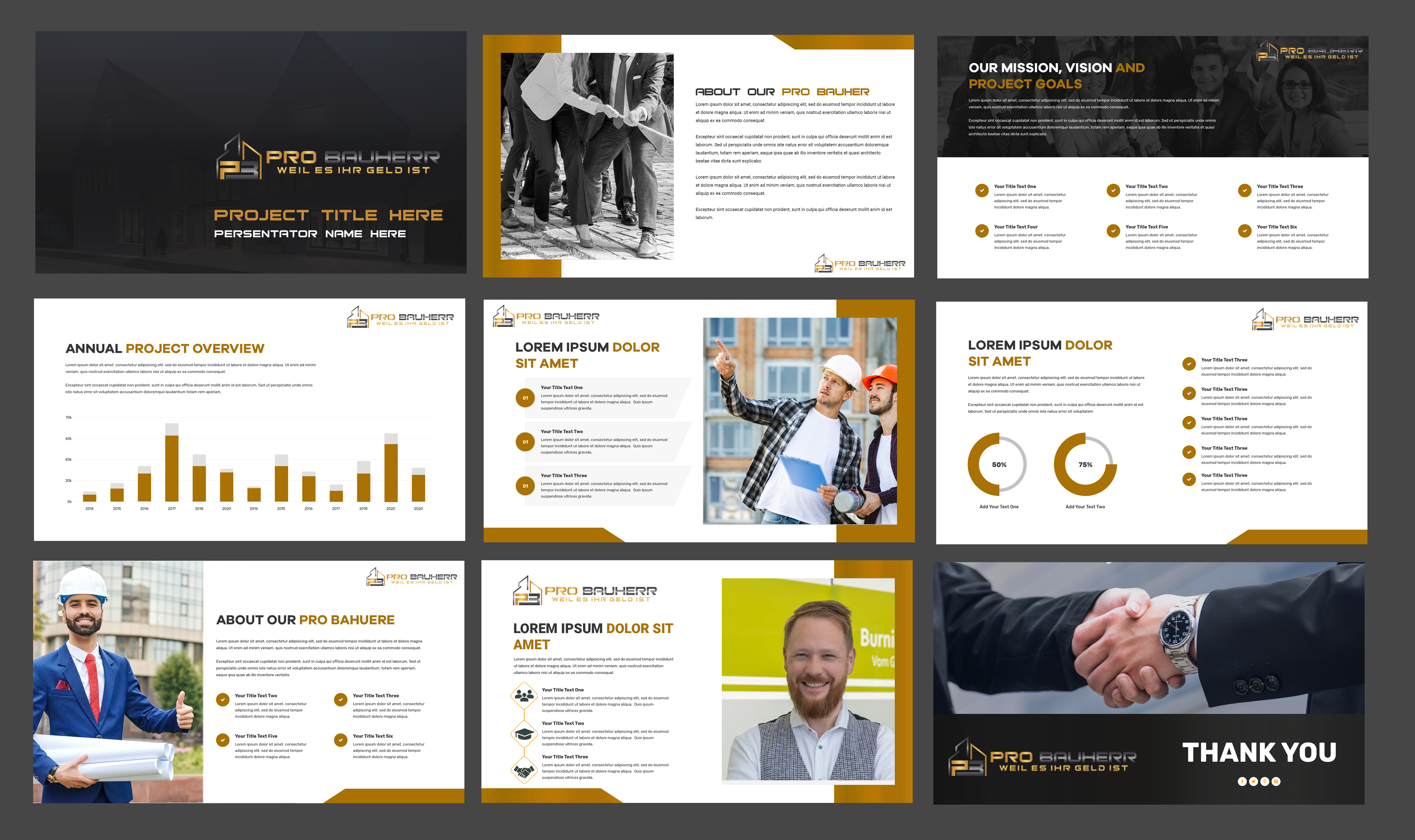 PowerPoint-Design von Best Design Hub für Pro Bauherr GmbH | Design #30878295