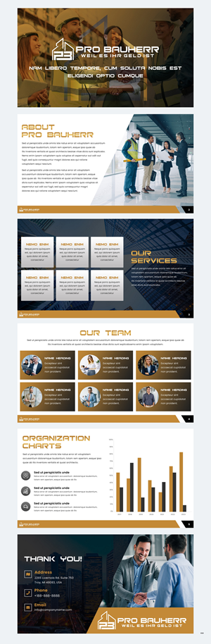 PowerPoint-Design von pb für Pro Bauherr GmbH | Design: #30870153