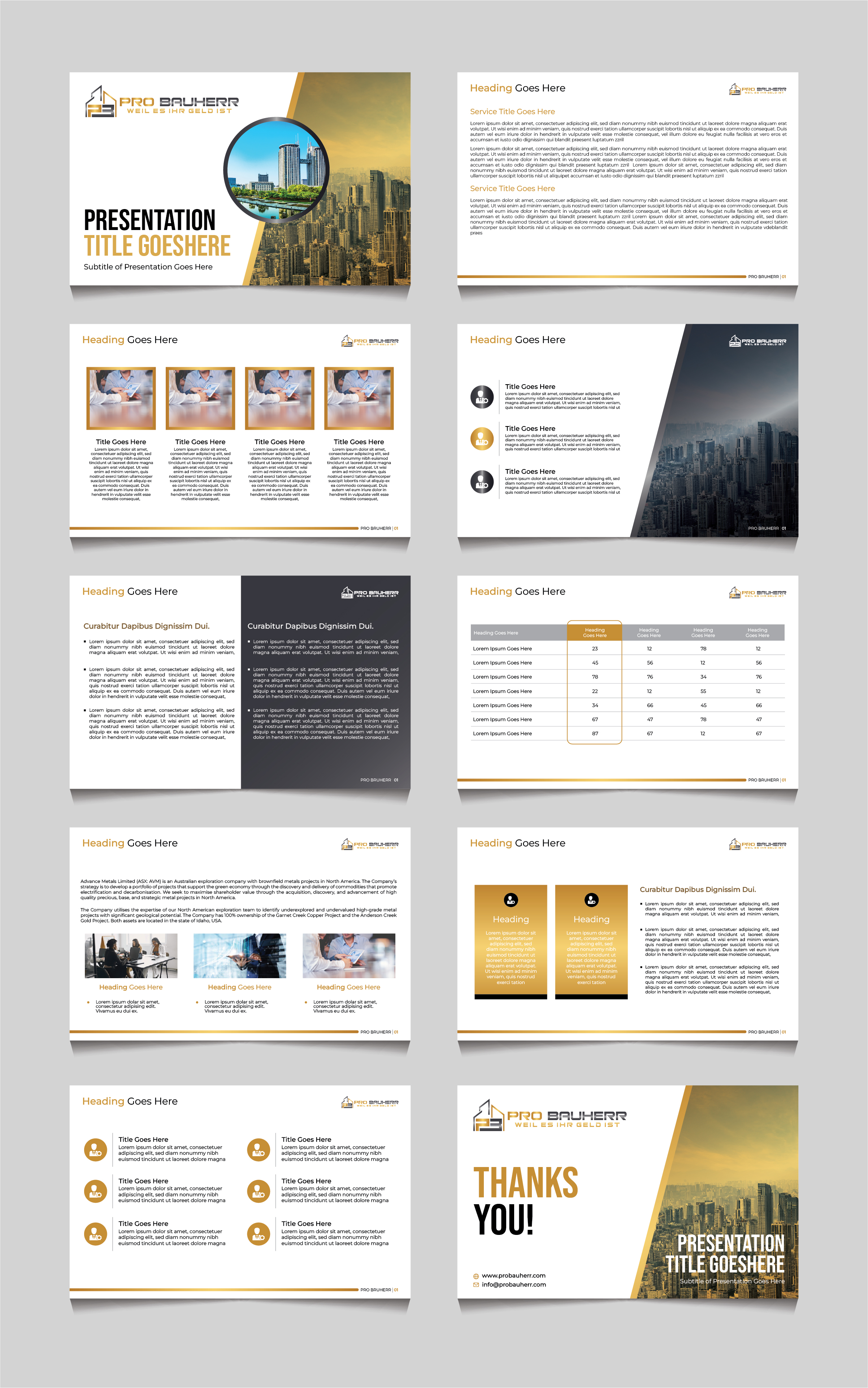 PowerPoint-Design von 3Guys für Pro Bauherr GmbH | Design #30864978