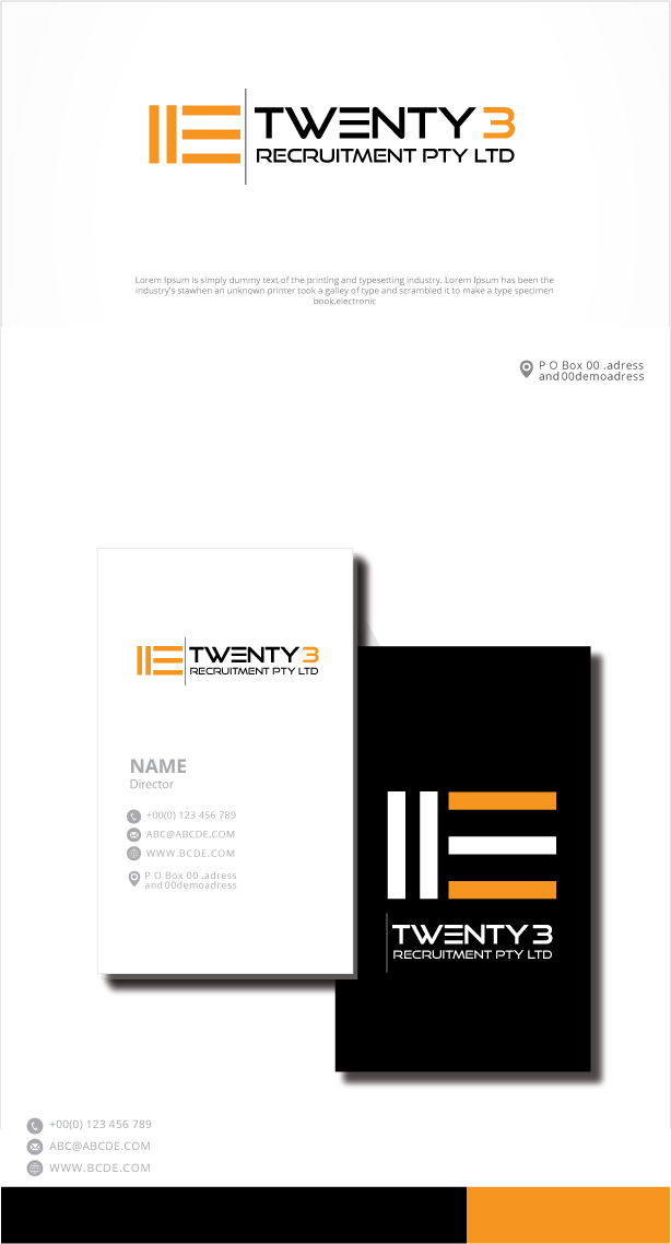 Logo Design by zebronicgraphic for Twenty3 Recruitment Pty Ltd | Design #30863308