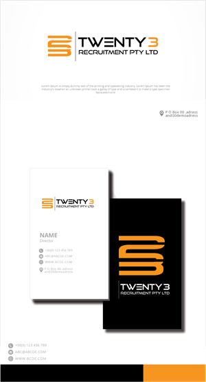 Design de Logo par zebronicgraphic pour Twenty3 Recruitment Pty Ltd | Design : #30863346