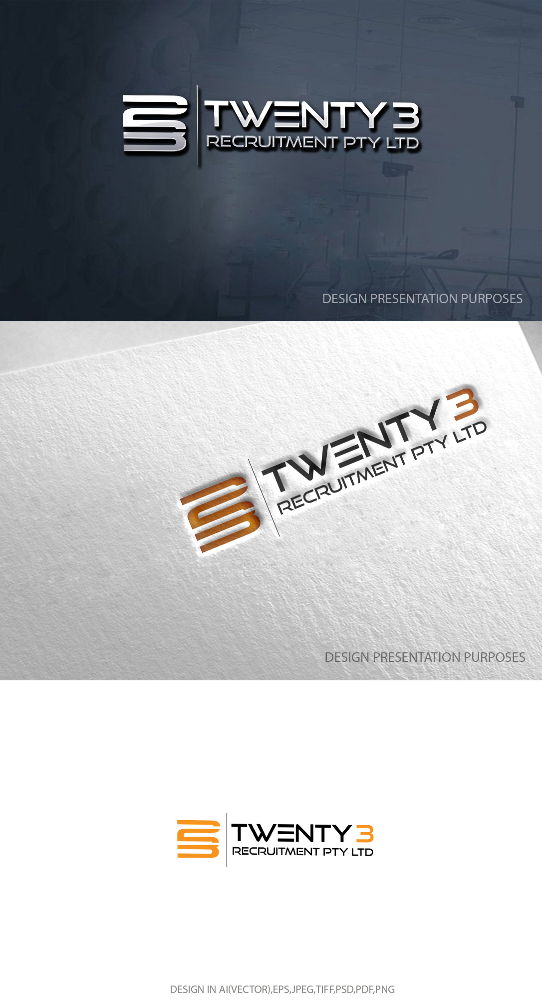 Logo Design by zebronicgraphic for Twenty3 Recruitment Pty Ltd | Design #30863350