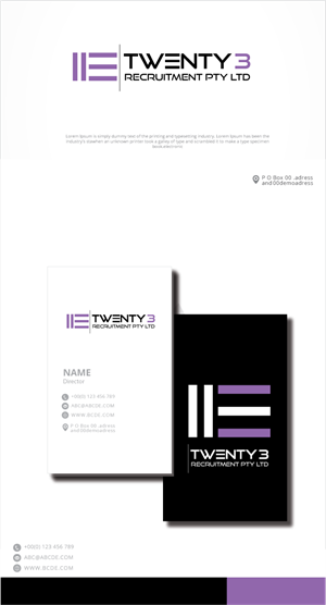 Design de Logo par zebronicgraphic pour Twenty3 Recruitment Pty Ltd | Design : #30883468