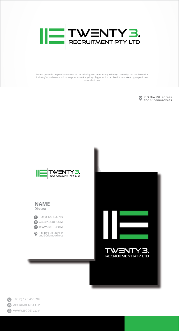 Design de Logo par zebronicgraphic pour Twenty3 Recruitment Pty Ltd | Design #30895092