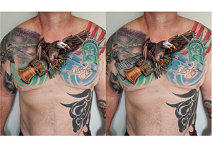 Patriotic Tattoo Statue of Liberty enhancement