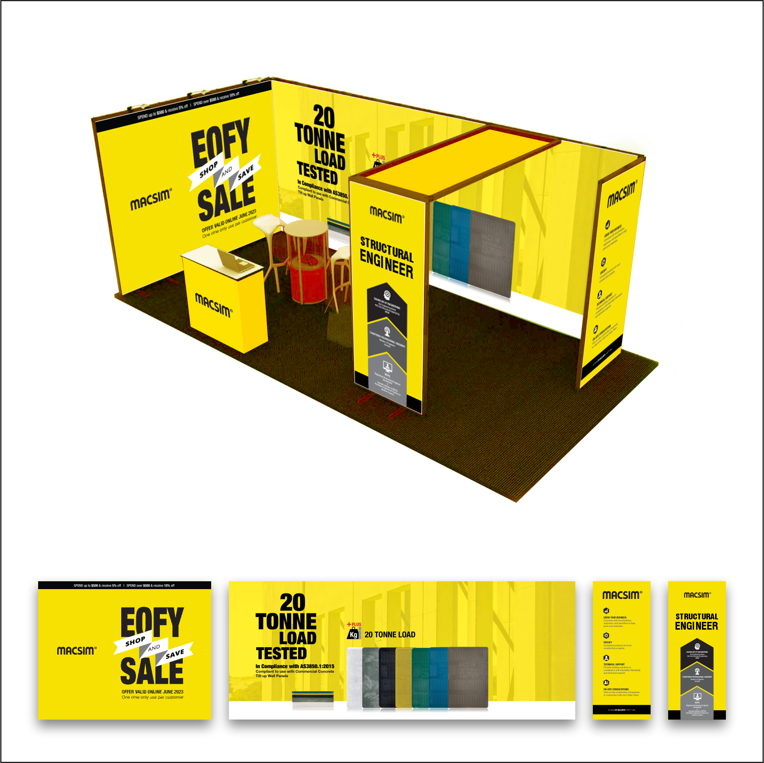 Trade Show Booth Design by Rossi.Co for Macsim | Design #30873199