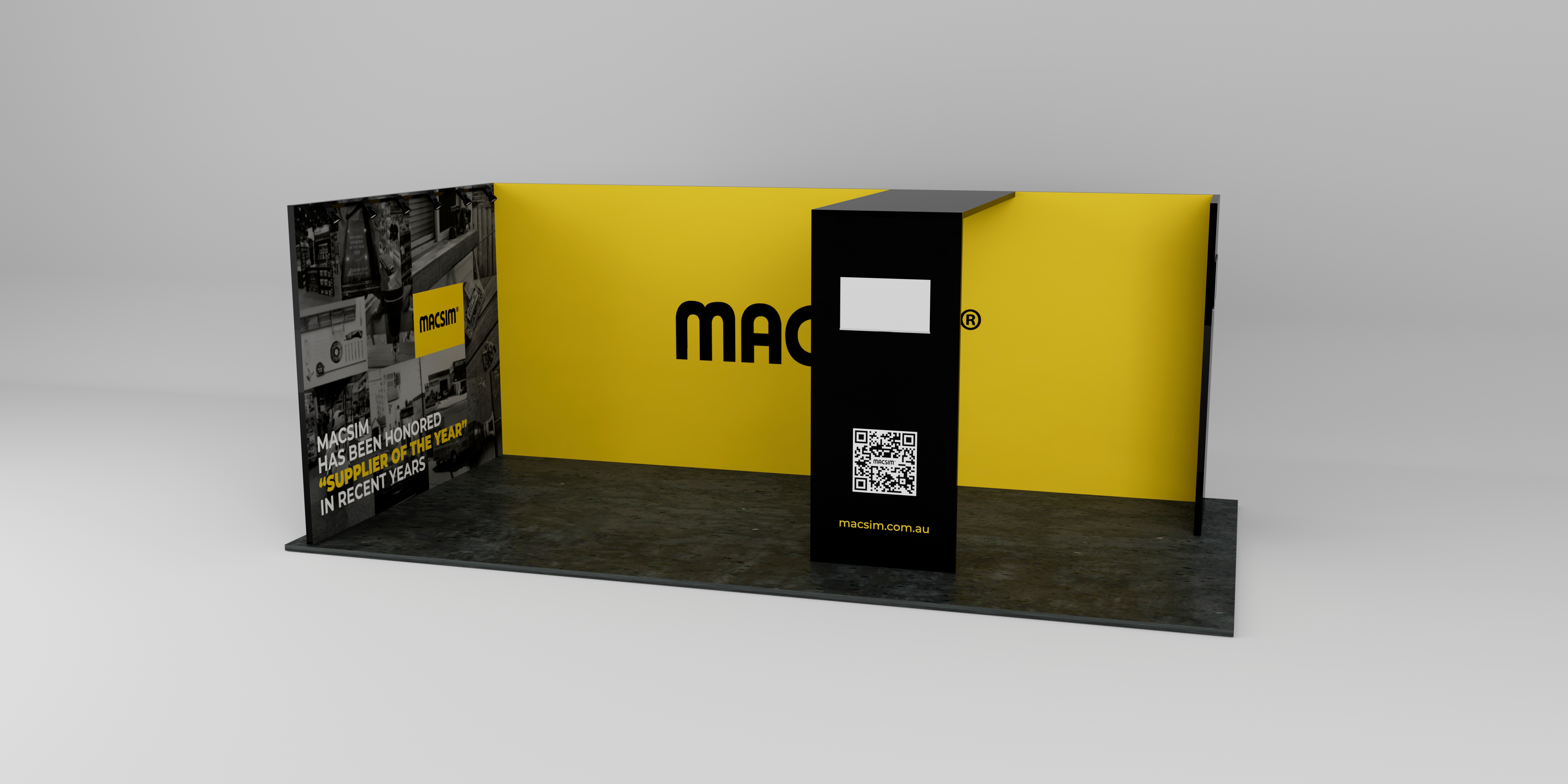 Trade Show Booth Design by Talha Baslik for Macsim | Design #30870317