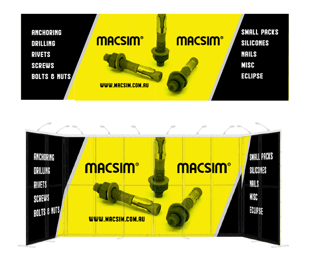 Trade Show Booth Design by GliderGraphx for Macsim | Design #30874627