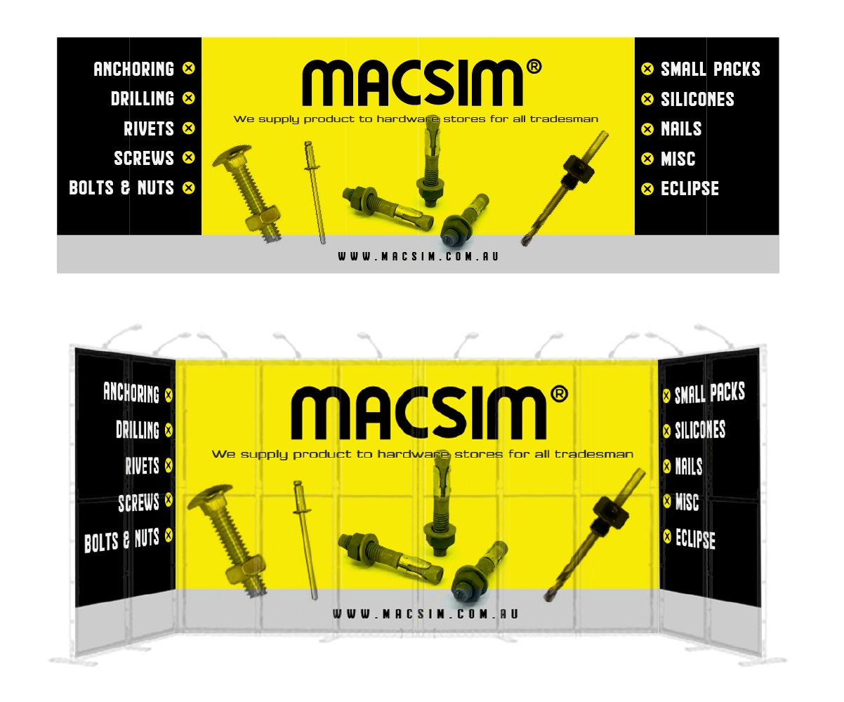 Trade Show Booth Design by GliderGraphx for Macsim | Design #30874703
