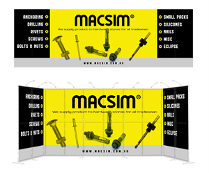 Trade Show Booth Design by GliderGraphx for Macsim | Design: #30874703