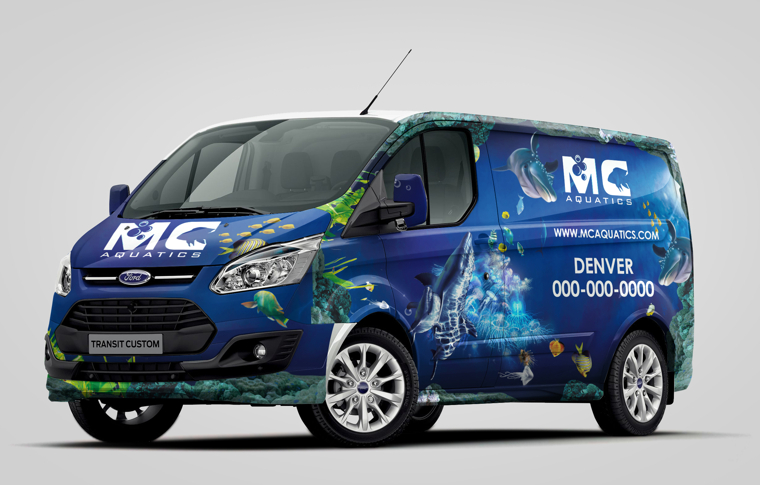 Diseño de Rotulación de Vehículo por Bins para MC Aquatics | Diseño #30903574