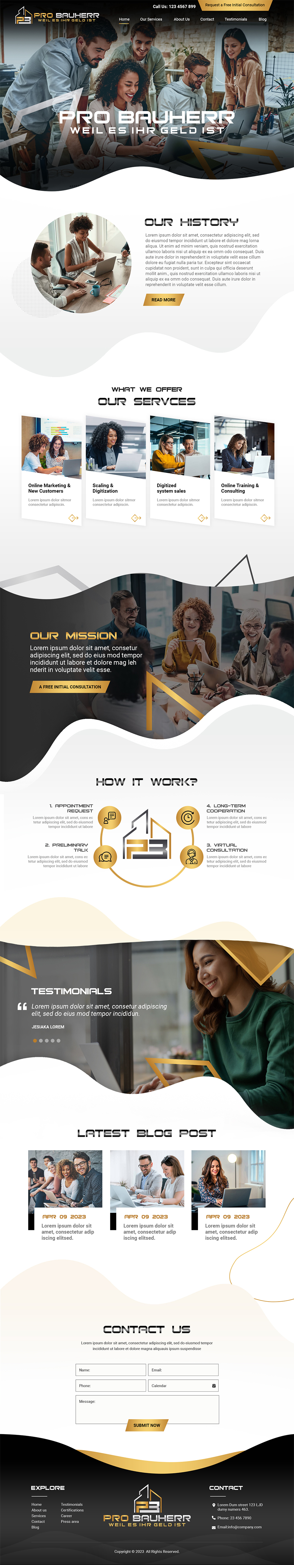 Web Design by MAHABA for Pro Bauherr GmbH | Design #30880266