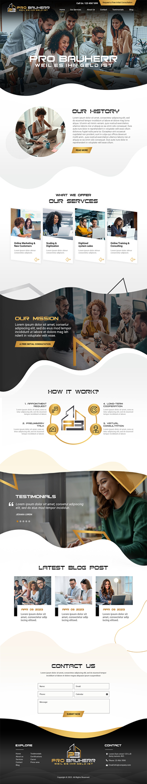 Web Design by MAHABA for Pro Bauherr GmbH | Design: #30880266