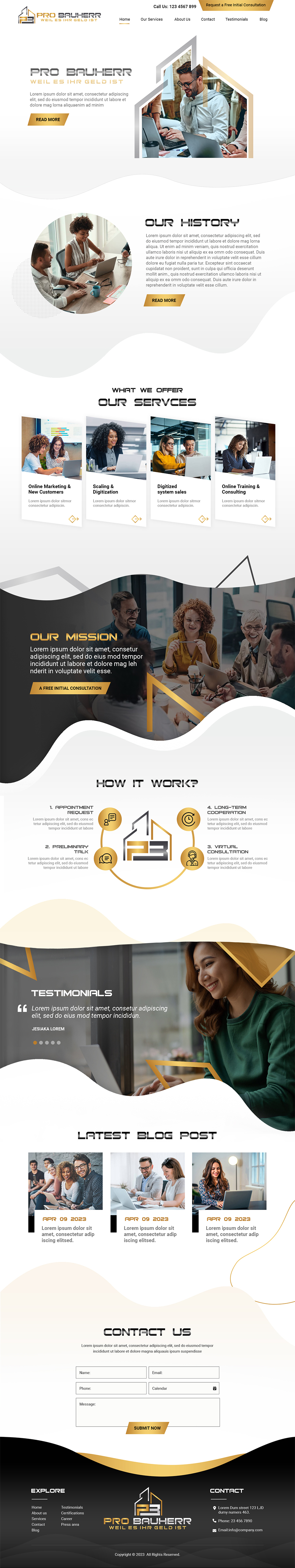 Diseño Web por MAHABA para Pro Bauherr GmbH | Diseño #30916979