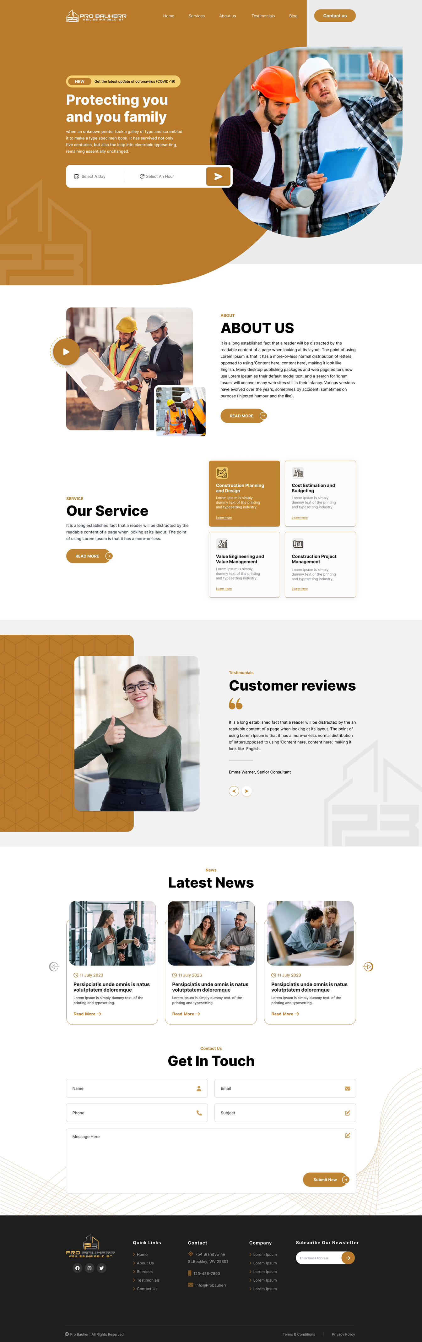 Web Design by Hussan for Pro Bauherr GmbH | Design #30892957