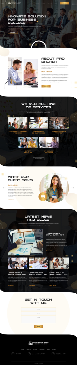 Web Design by Hafsa Fatymah for Pro Bauherr GmbH | Design #30874307