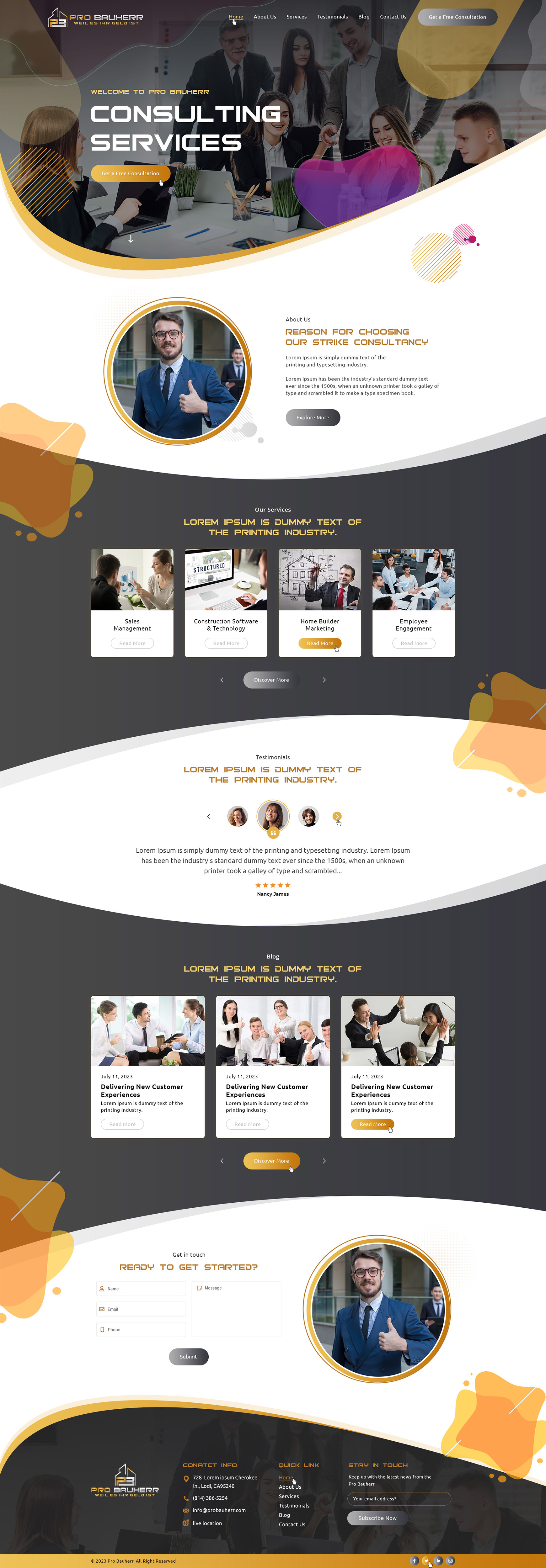 Web Design by Ved Web Services for Pro Bauherr GmbH | Design #30891032
