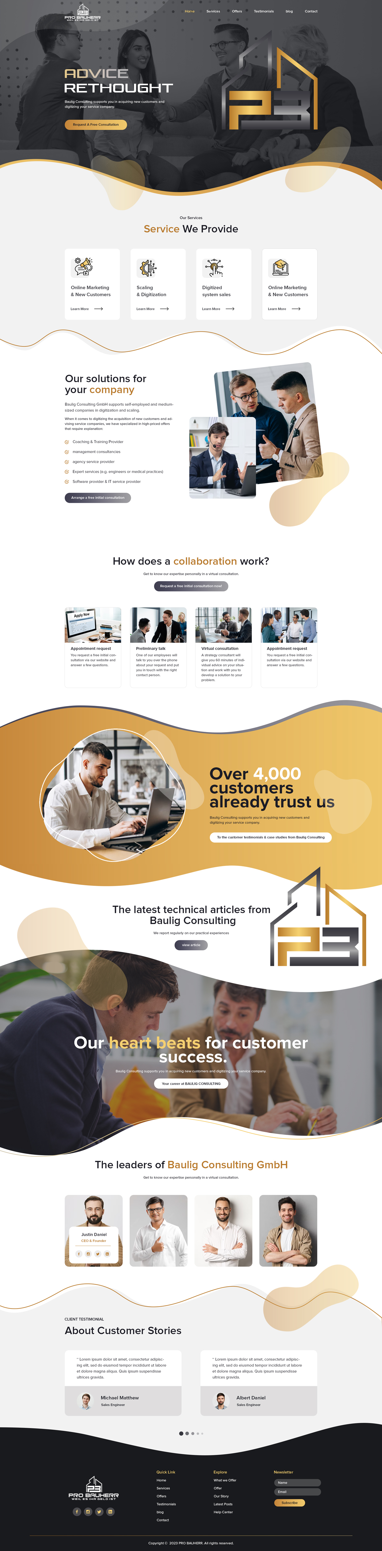 Web Design by creative.bugs for Pro Bauherr GmbH | Design #30888851