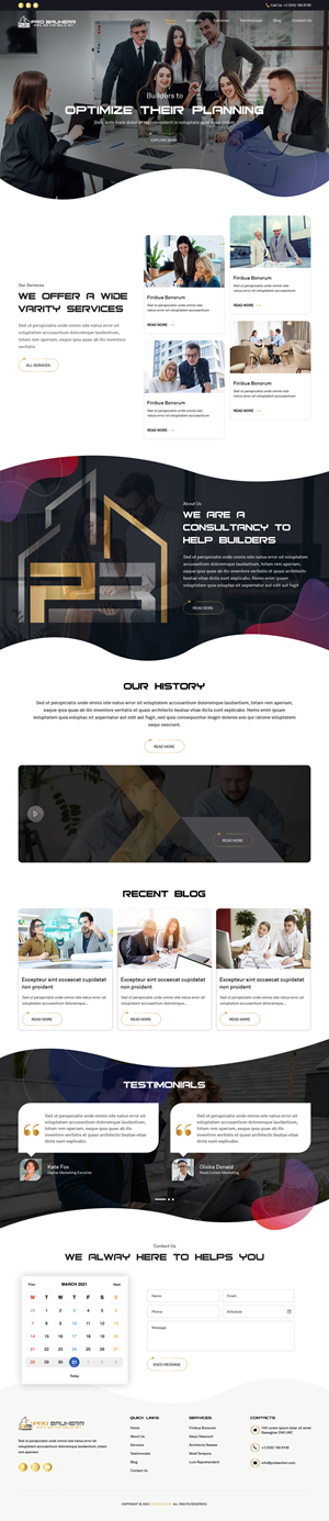 Web Design by sai.designer87 for Pro Bauherr GmbH | Design #30885268