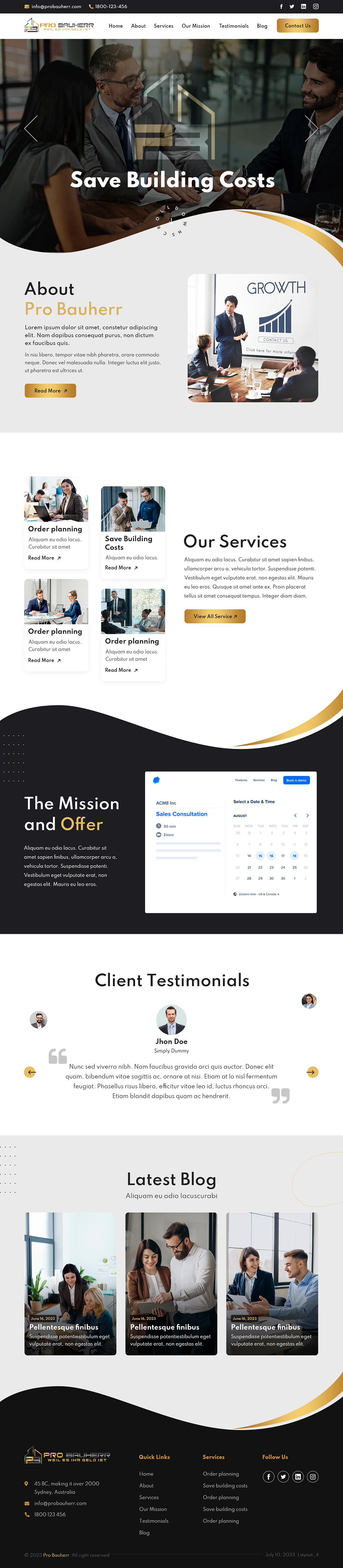 Web Design by sai.designer87 for Pro Bauherr GmbH | Design #30885286