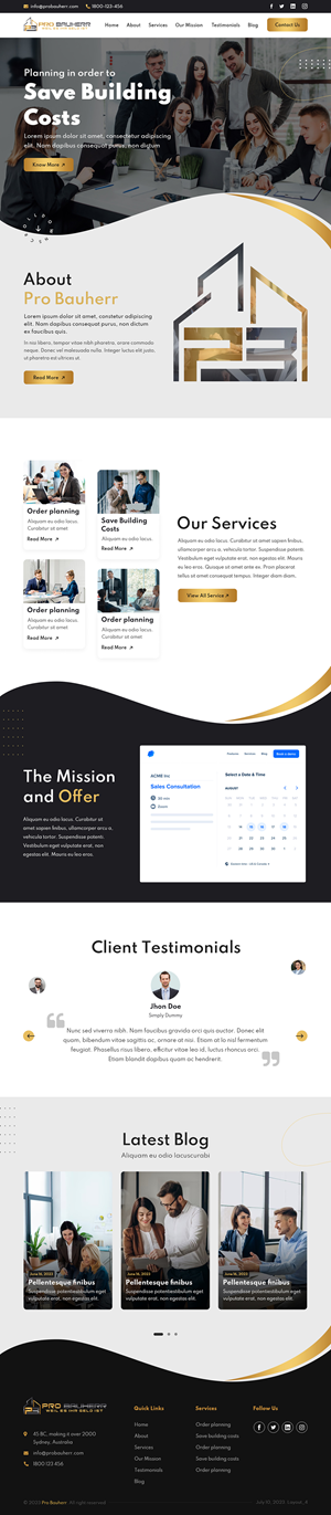 Web Design by sai.designer87 for Pro Bauherr GmbH | Design: #30885287