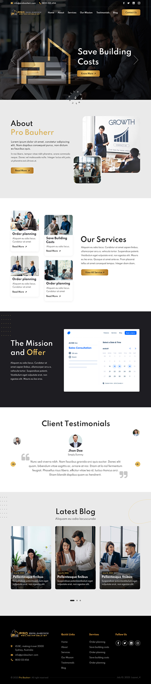 Web Design by sai.designer87 for Pro Bauherr GmbH | Design: #30885288