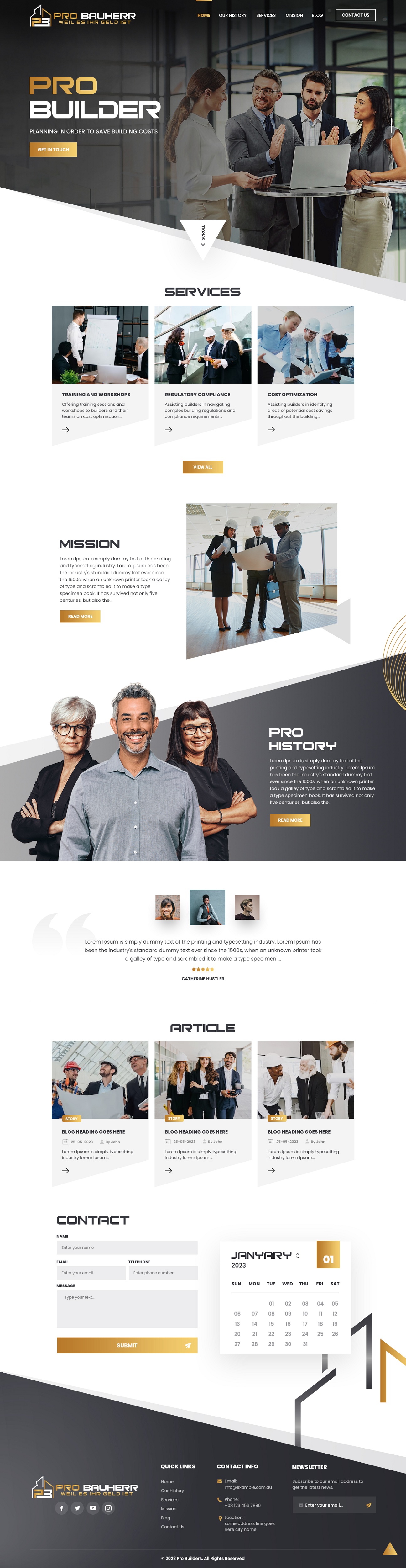 Web Design by nzdesigners for Pro Bauherr GmbH | Design #30908940
