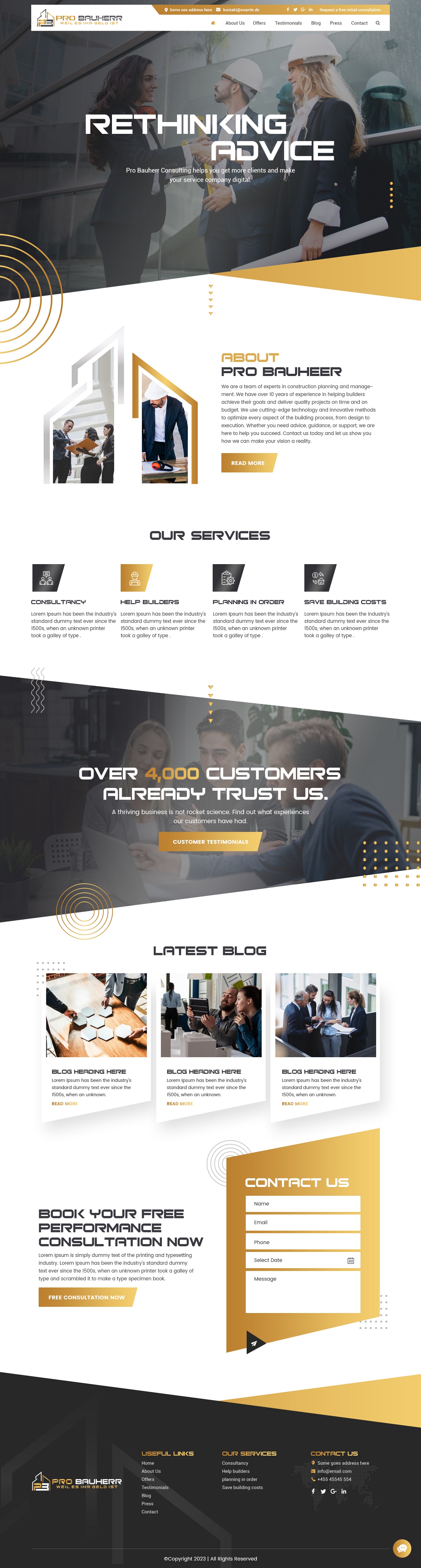 Web Design par nzdesigners pour Pro Bauherr GmbH | Design #30908941