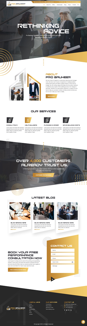 Web Design by nzdesigners for Pro Bauherr GmbH | Design: #30908941