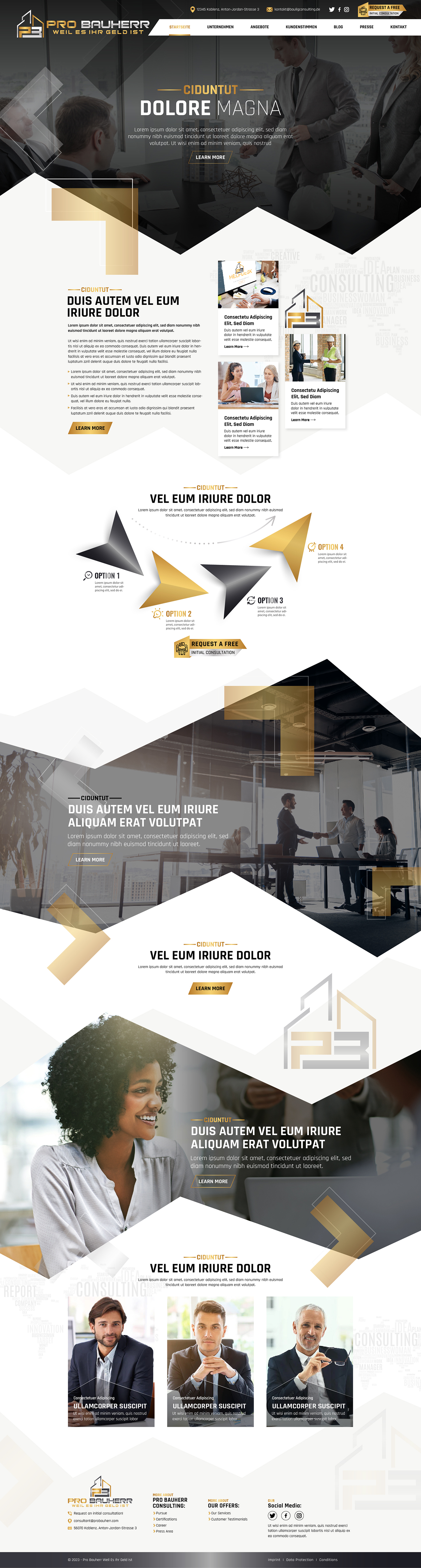 Web Design by Titan Solbiz for Pro Bauherr GmbH | Design #30875317