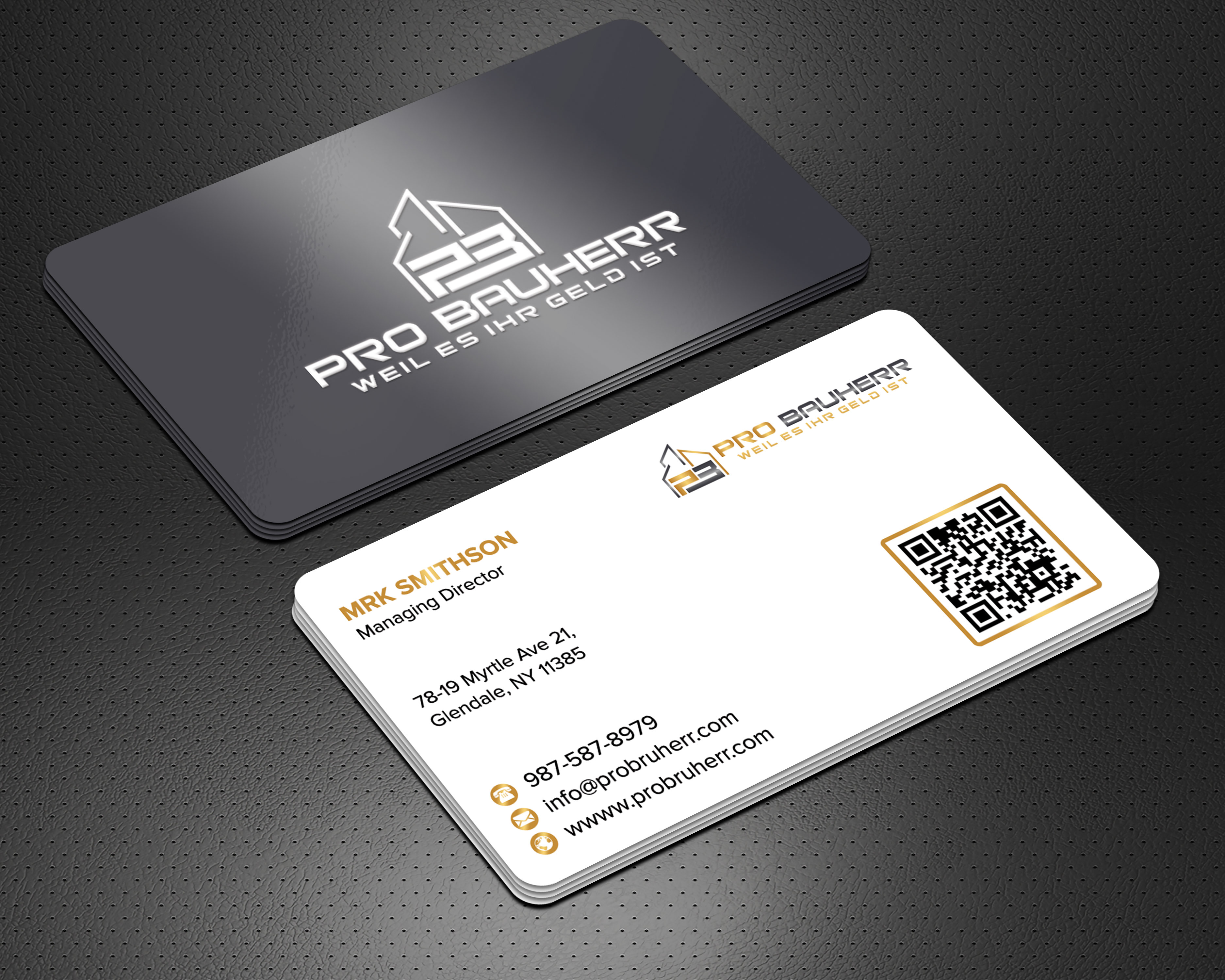 Business Card Design by sadikul islam for Pro Bauherr GmbH | Design #30878539