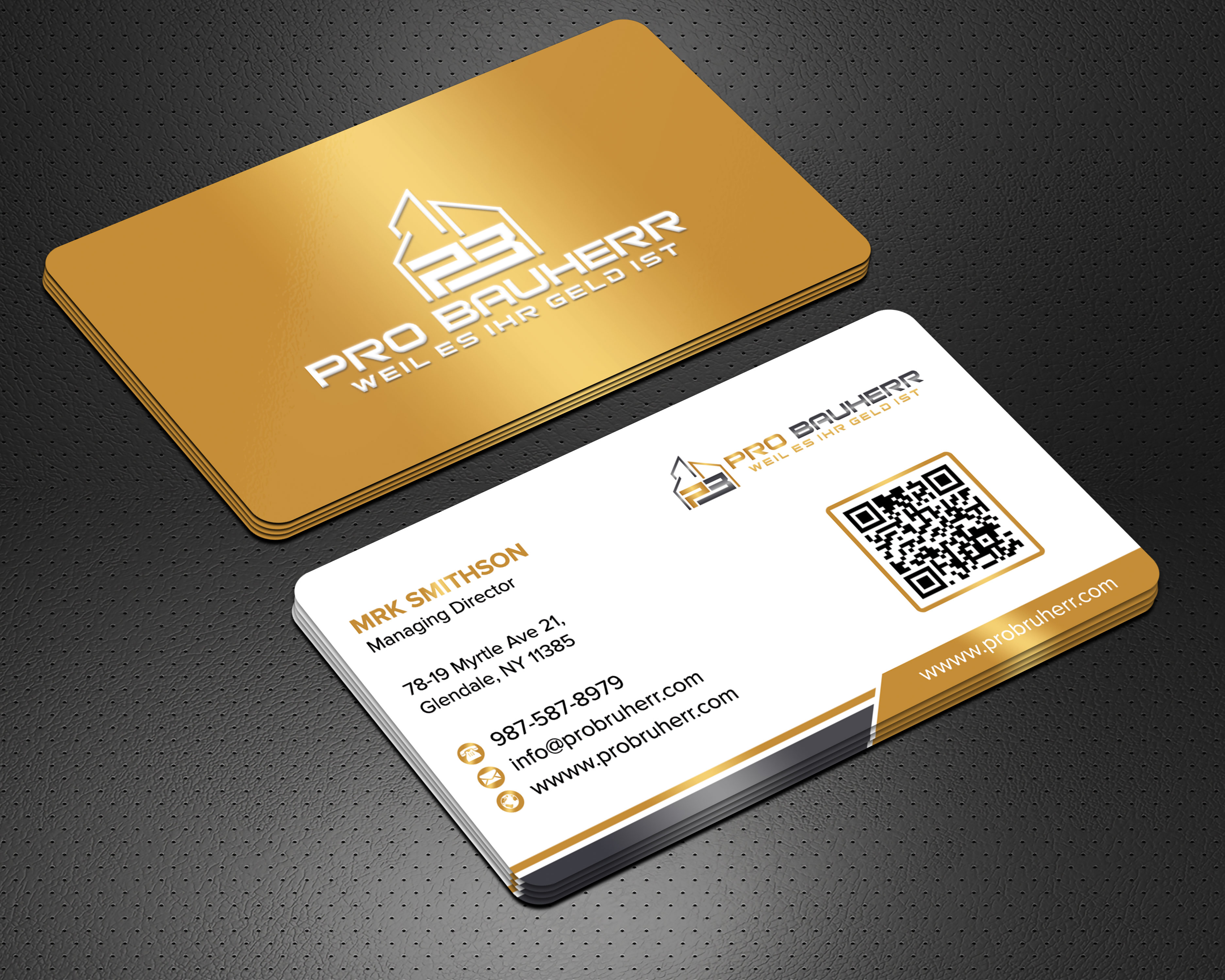 Visitenkarten-Design von sadikul islam für Pro Bauherr GmbH | Design #30878787