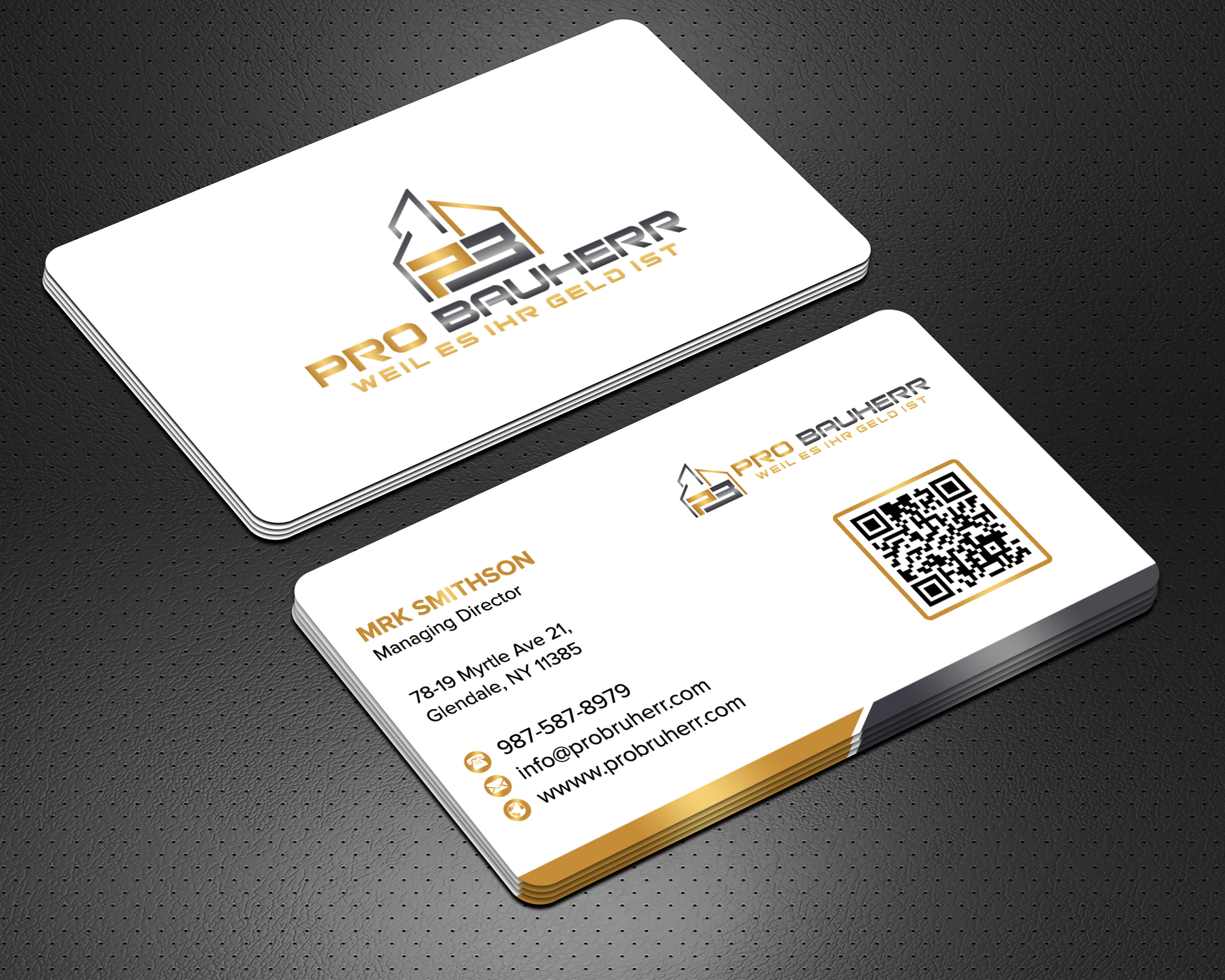 Visitenkarten-Design von sadikul islam für Pro Bauherr GmbH | Design #30878844