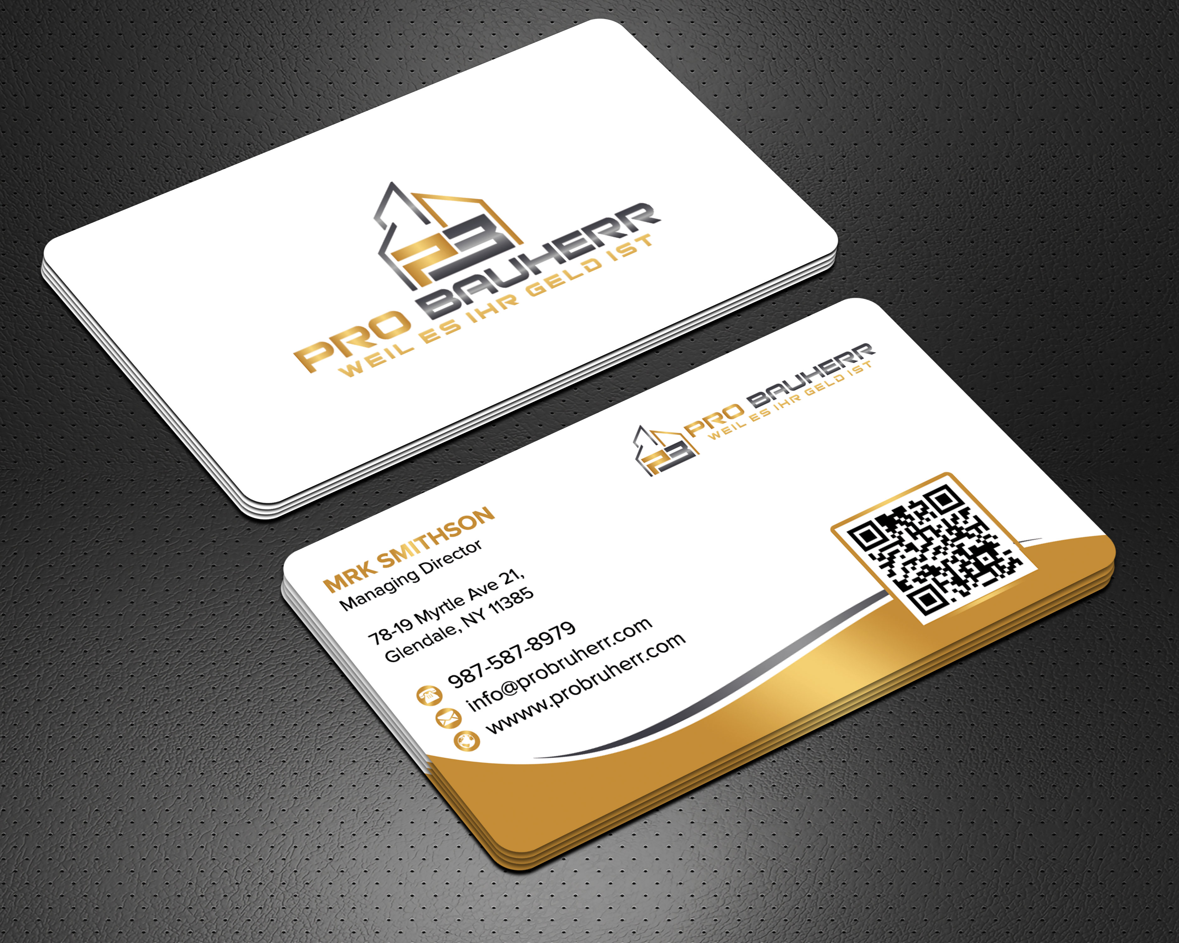 Visitenkarten-Design von sadikul islam für Pro Bauherr GmbH | Design #30878846