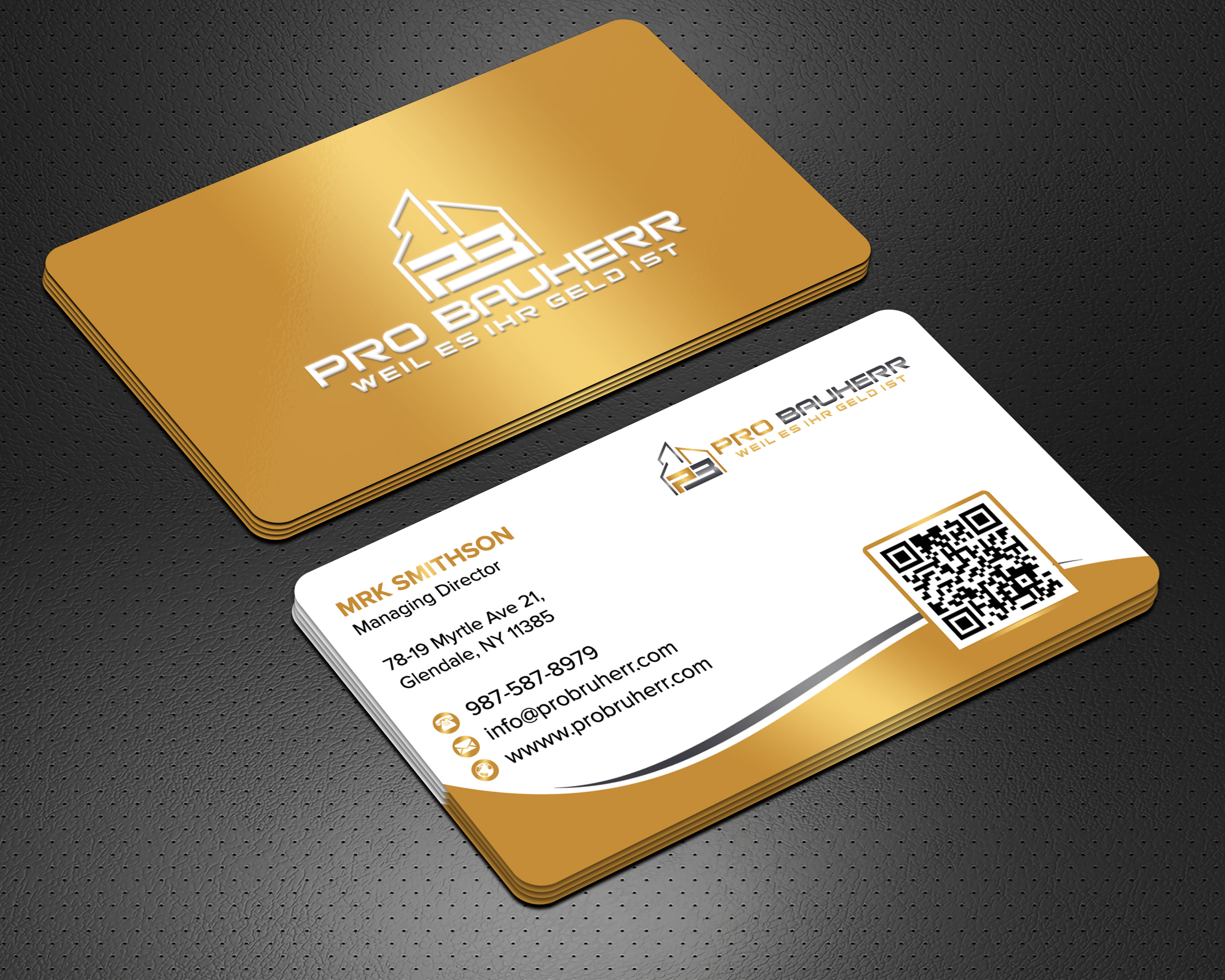 Visitenkarten-Design von sadikul islam für Pro Bauherr GmbH | Design #30878851