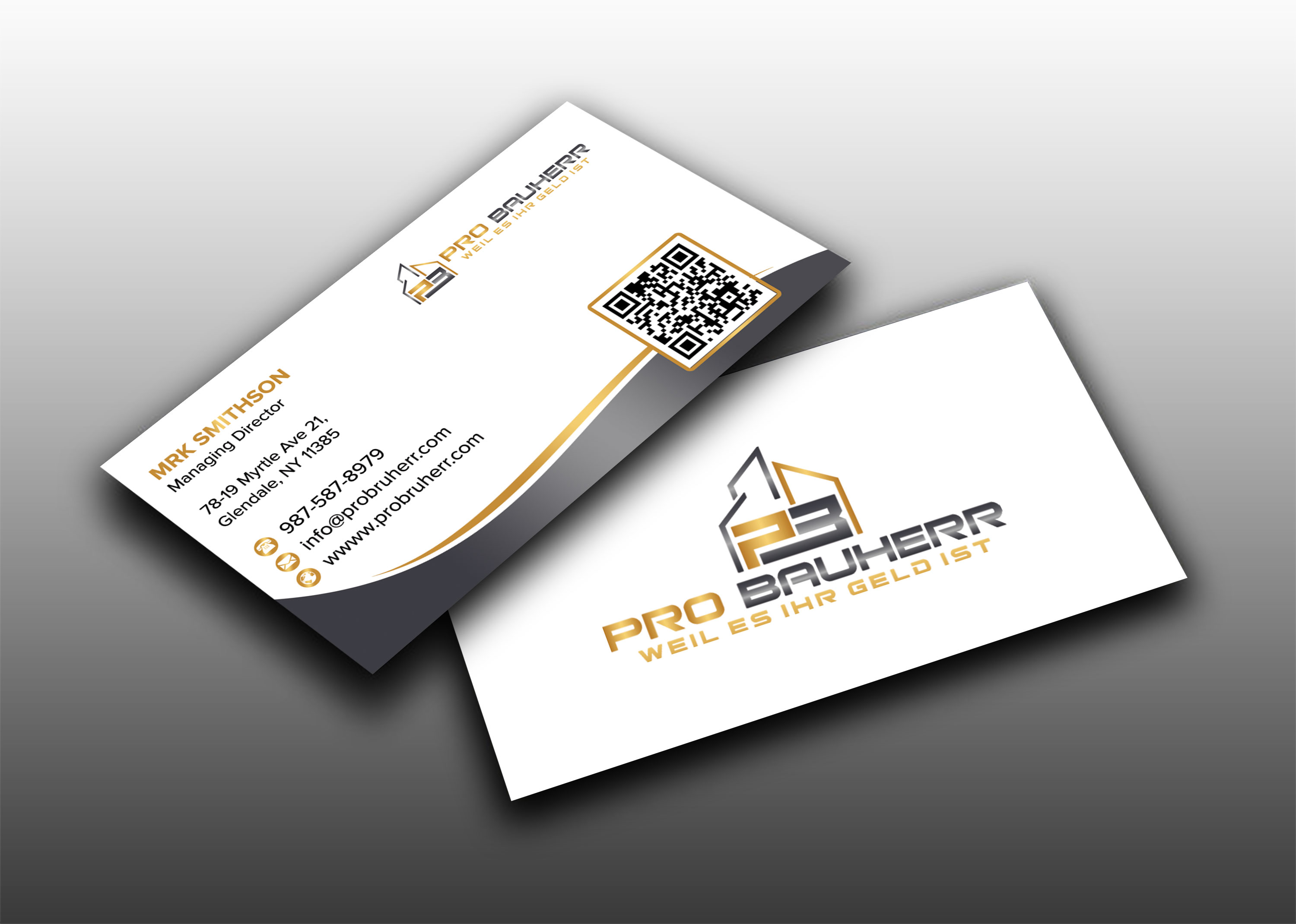 Visitenkarten-Design von sadikul islam für Pro Bauherr GmbH | Design #30878855