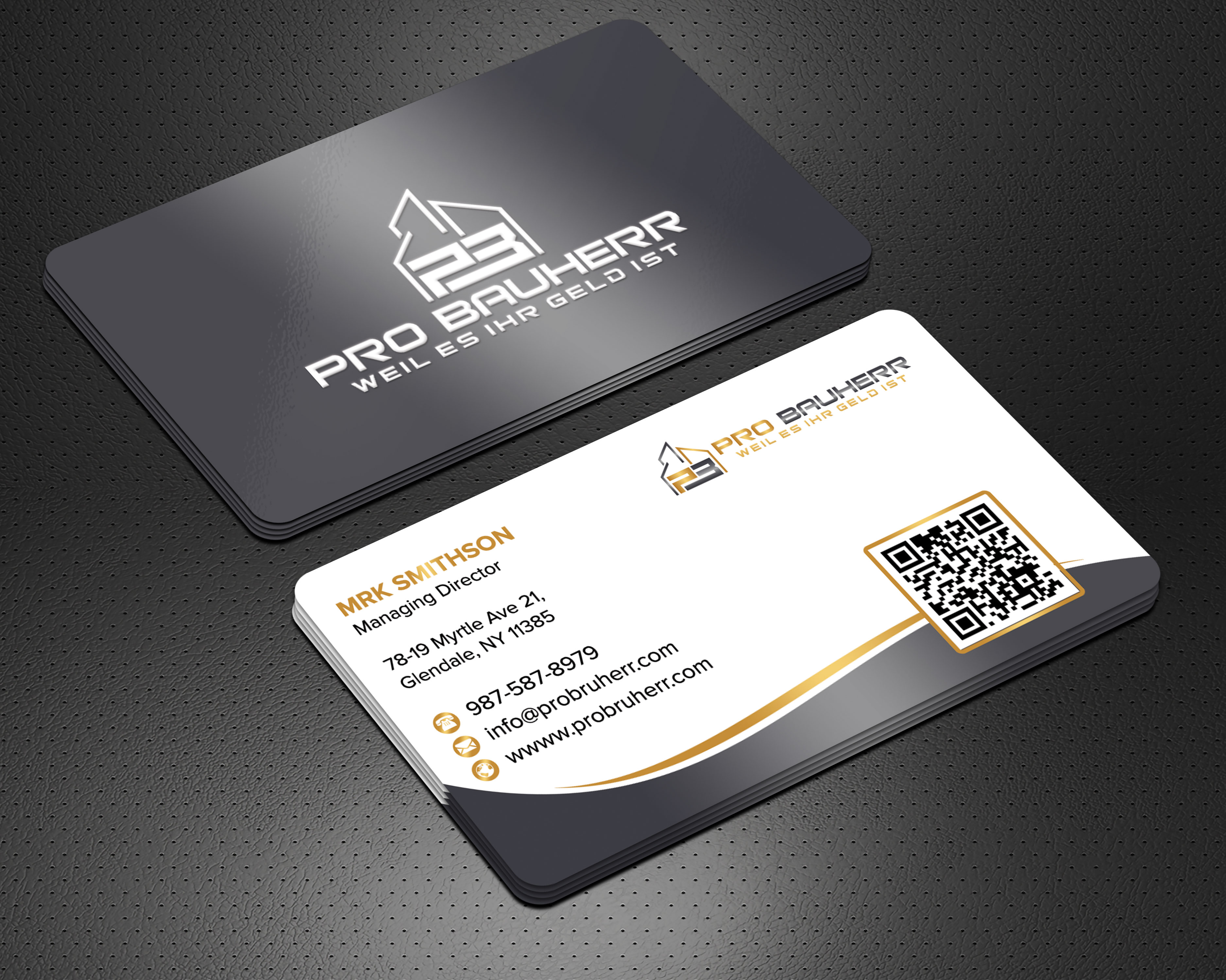 Visitenkarten-Design von sadikul islam für Pro Bauherr GmbH | Design #30878856