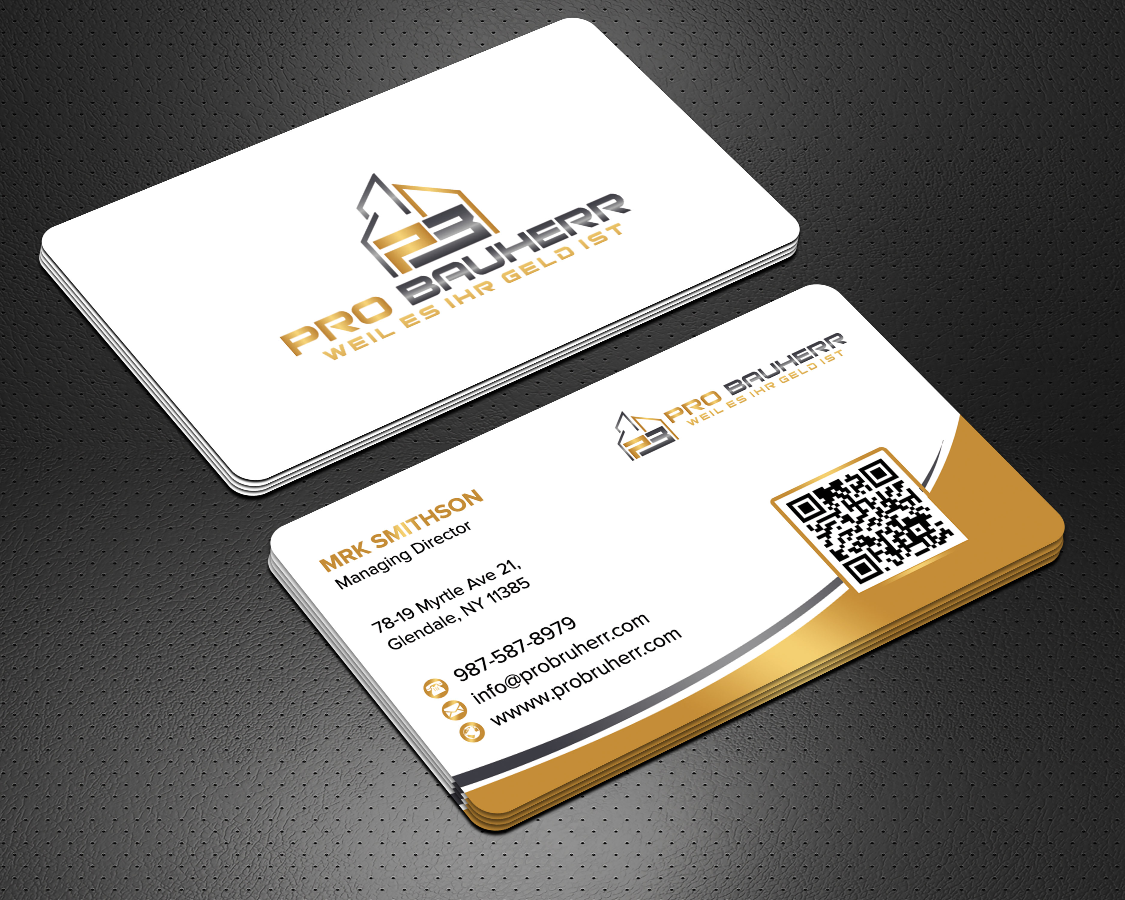 Visitenkarten-Design von sadikul islam für Pro Bauherr GmbH | Design #30880516